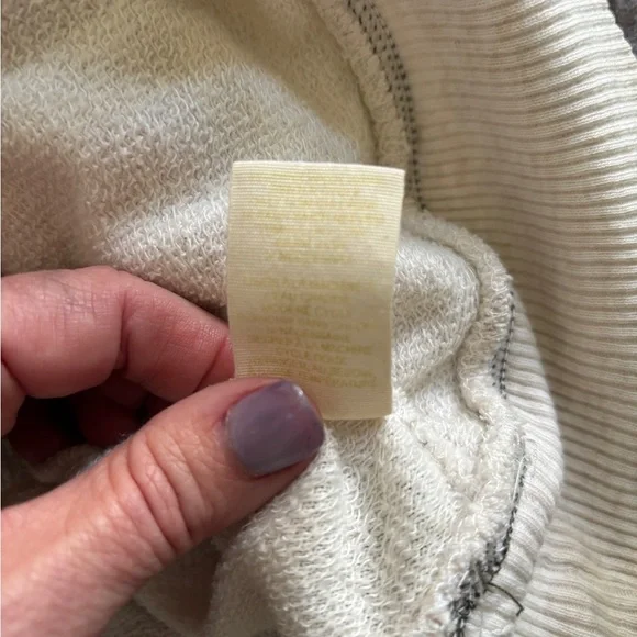 Free People Cream Wrap Hoodie with Brown Ties - Picture 6 of 6